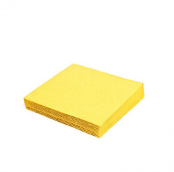 Papierové servítky 2-vrstvové 33x33cm žlté (50 ks)