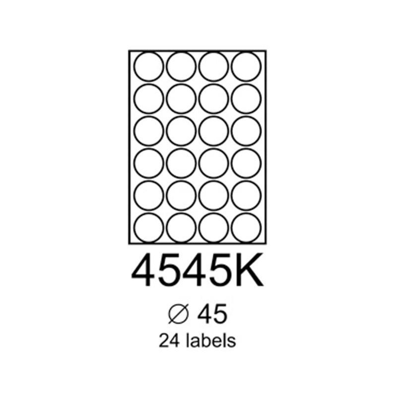 Etikety RAYFILM 45mm kruhové zelené R01204545KA 100 hárkov
