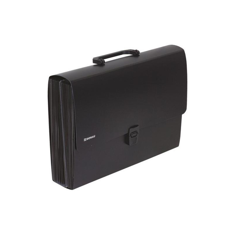 Box na dokumenty PP harmonikový s ručkou A4 čierny