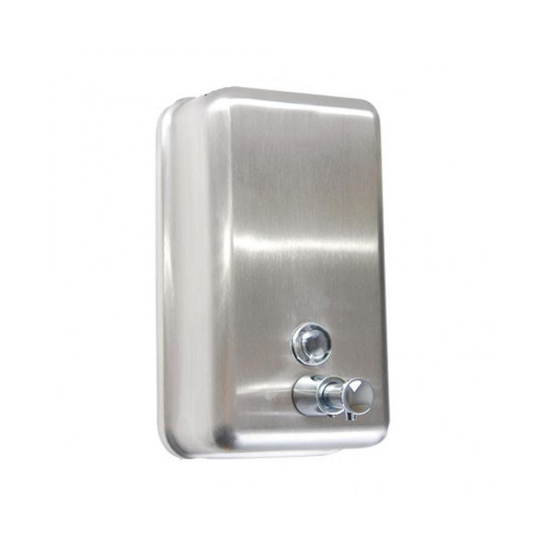 Dávkovač tekutého mydla a dezinfekcie manuálny, nerezový matný 1 l