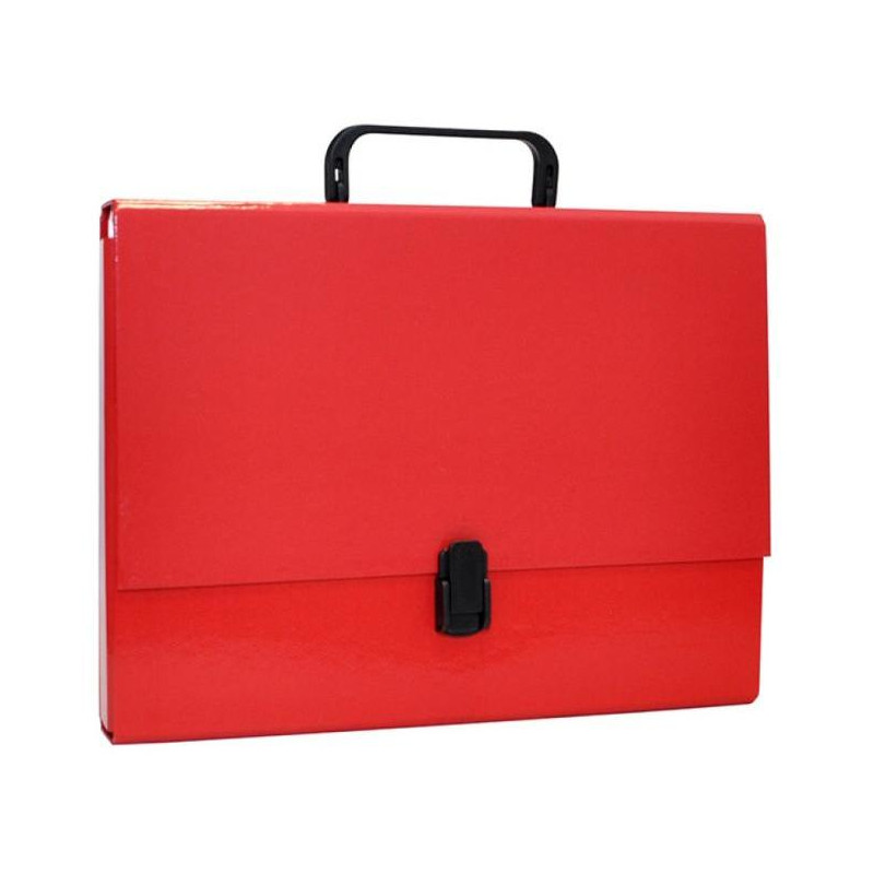 Aktovka s držadlom Office Products na dokumenty A4 červená