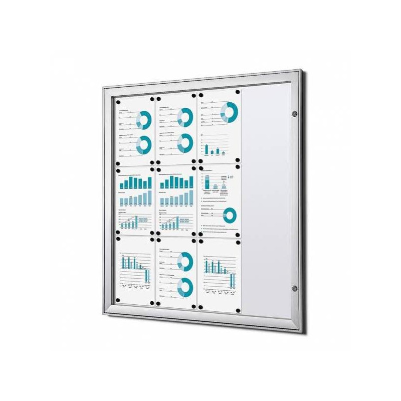 Informačná vitrína Economy 12xA4, plechová zadná stena