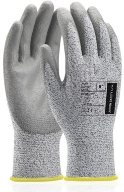 Rukavice polomáčané JULIUS, sivé veľ. 8/M