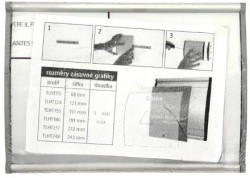 Informačná tabuľka zásuvná  šedá 93x124mm