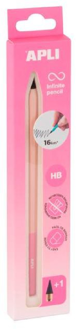 Nekonečná ceruzka APLI - 3 dielna súprava, ružová