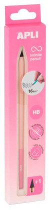Nekonečná ceruzka APLI - 3 dielna súprava, ružová