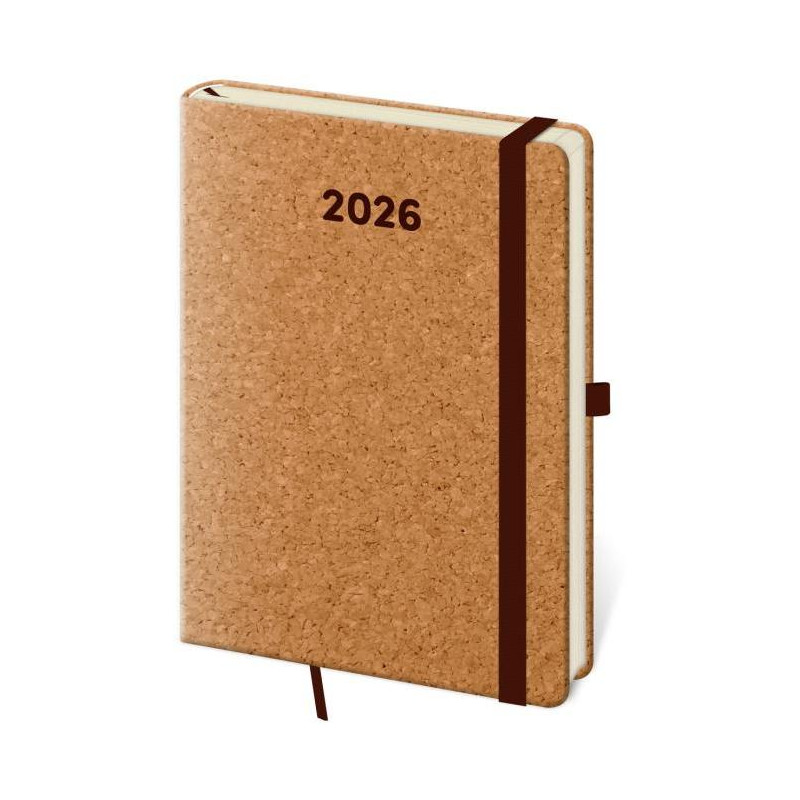 Diár Cork s pútkom týždenný A5 14,5 x 20,5cm 2026