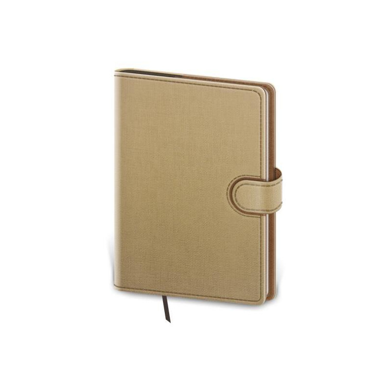 Diár Flip týždenný vreckový 9x14cm - béžovo/hnedý 2026