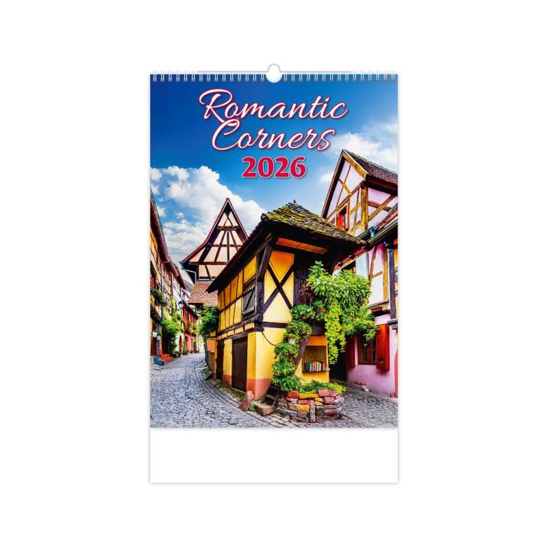 Nástenný kalendár Romantic Corners 31,5 x 45 cm 2026