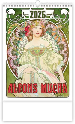 Nástenný kalendár Alfons Mucha 24 x 33 cm 2026