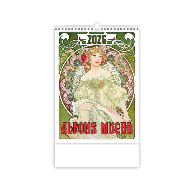 Nástenný kalendár Alfons Mucha 24 x 33 cm 2026