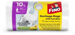 Vrecia zaväzovacie s ušami FINO Premium aromatic 10 ℓ, 6 mic., 36 x 44 cm, biele (50 ks)