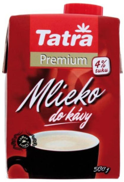 Mlieko do kávy Tatra premium 4% s uzáverom, 500 g