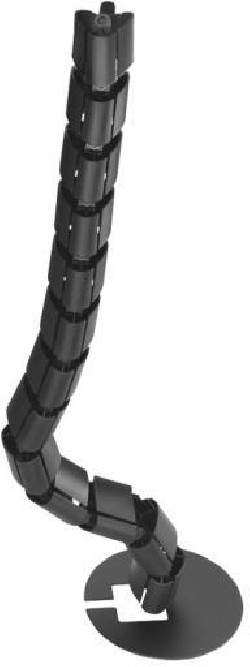 Káblový organizér Hobis, 16x88 cm, čierny