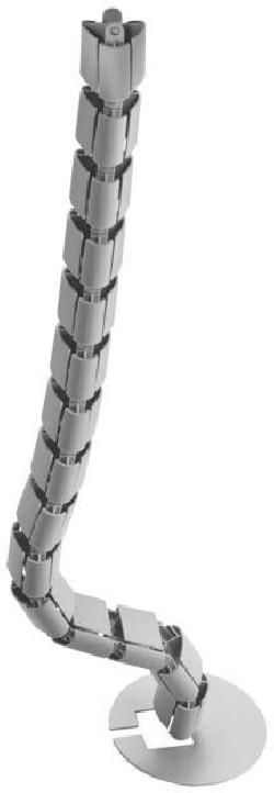 Káblový organizér Hobis, 16x128 cm, sivý