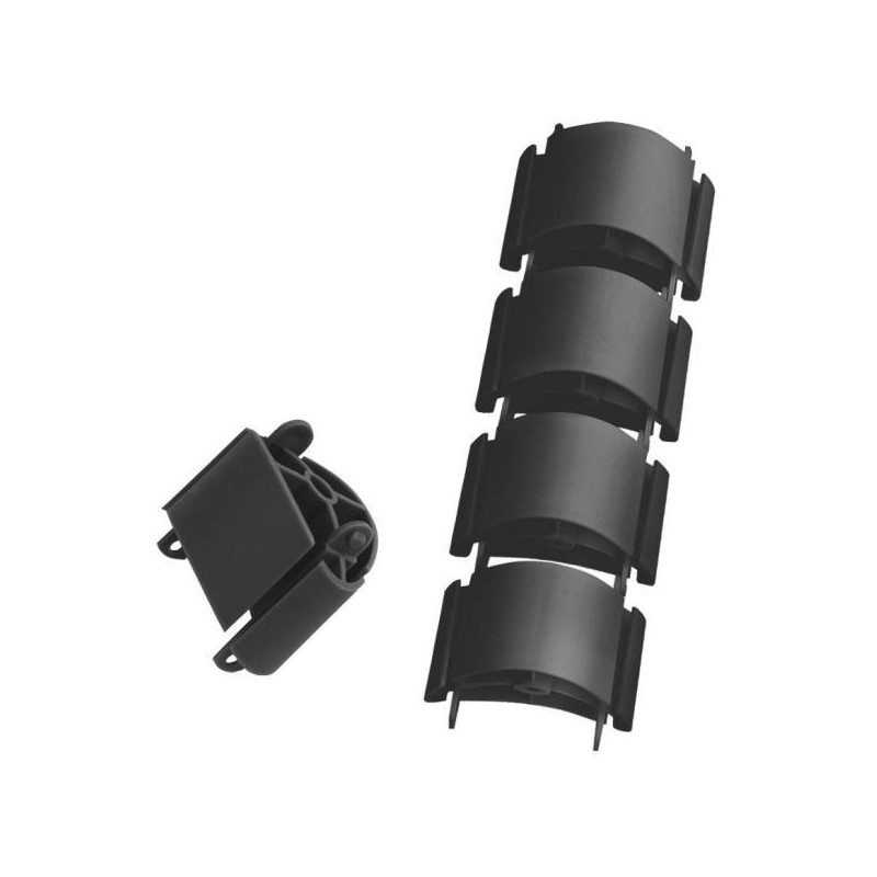 Predĺženie káblového organizéra Hobis, 7×40 cm, čierny