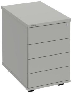 Kontajner Hobis, 40x60x60 cm, bezúchytkové otváranie, sivý/sivý