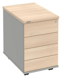 Kontajner Hobis, 40x60x60 cm, bezúchytkové otváranie, agát/sivý