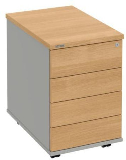 Kontajner Hobis, 40x60x60 cm, bezúchytkové otváranie, dub/sivý