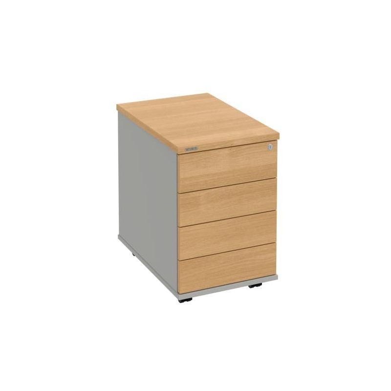 Kontajner Hobis, 40x60x60 cm, bezúchytkové otváranie, dub/sivý