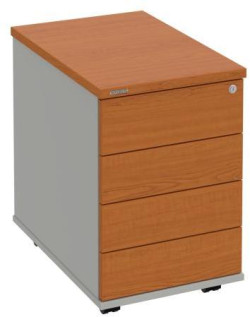 Kontajner Hobis, 40x60x60 cm, bezúchytkové otváranie, čerešňa/sivý