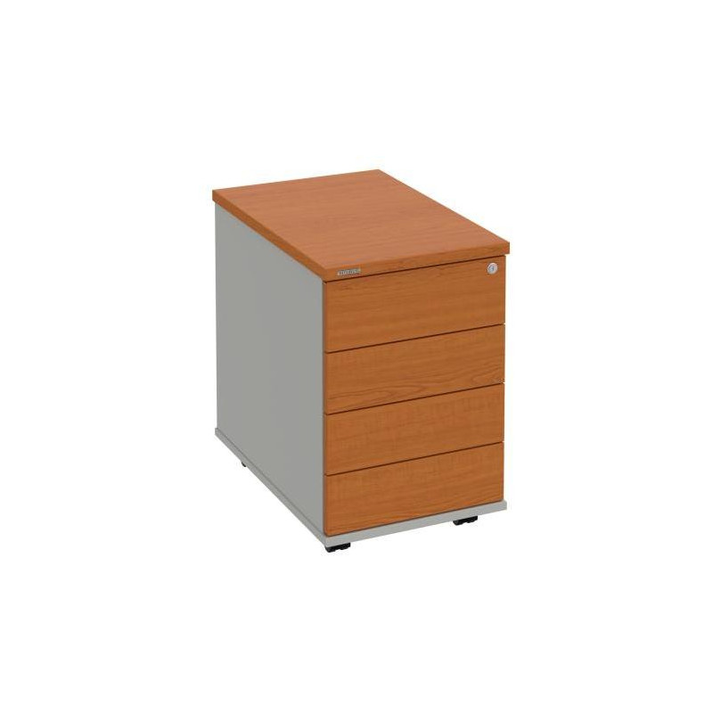 Kontajner Hobis, 40x60x60 cm, bezúchytkové otváranie, čerešňa/sivý