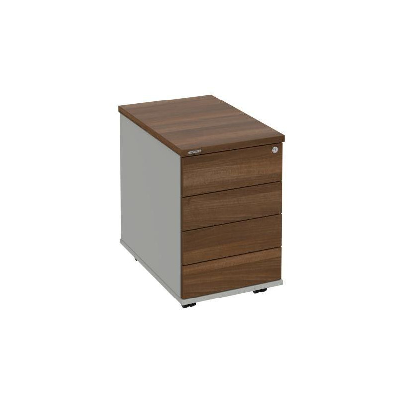 Kontajner Hobis, 40x60x60 cm, bezúchytkové otváranie, orech/sivý