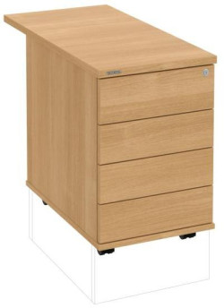 Kontajner Hobis, 40x60x80 cm, bezúchytkové otváranie, dub/dub