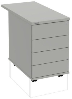 Kontajner Hobis, 40x60x80 cm, bezúchytkové otváranie, sivý/sivý