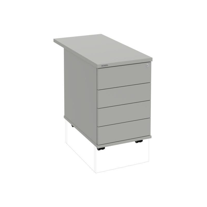 Kontajner Hobis, 40x60x80 cm, bezúchytkové otváranie, sivý/sivý