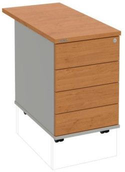 Kontajner Hobis, 40x60x80 cm, bezúchytkové otváranie, jelša/sivý