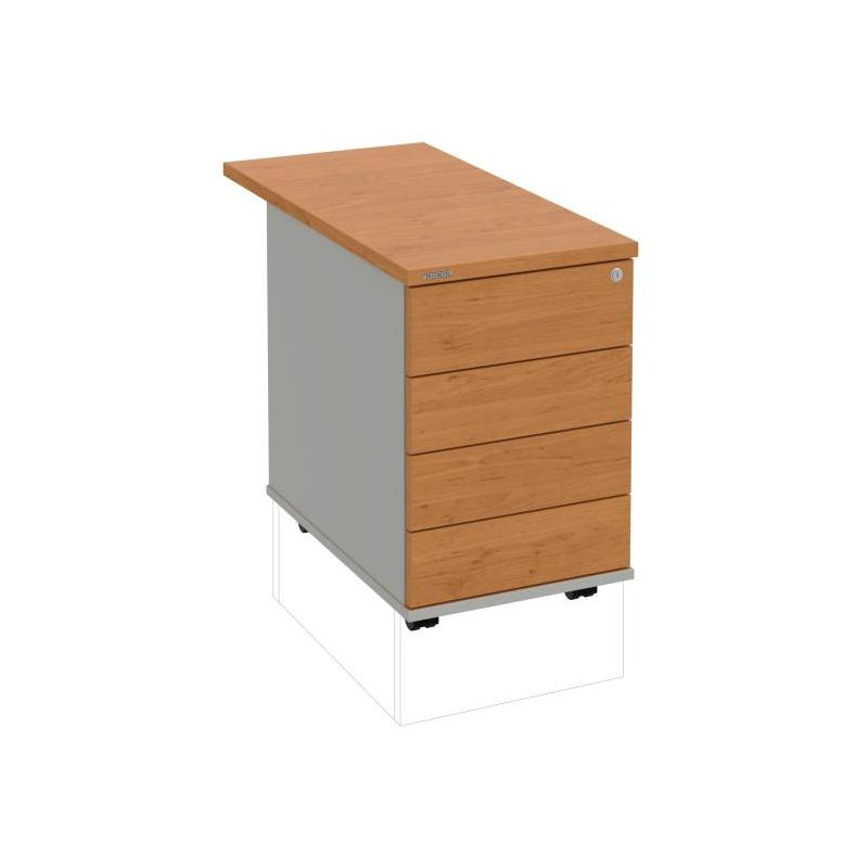 Kontajner Hobis, 40x60x80 cm, bezúchytkové otváranie, jelša/sivý