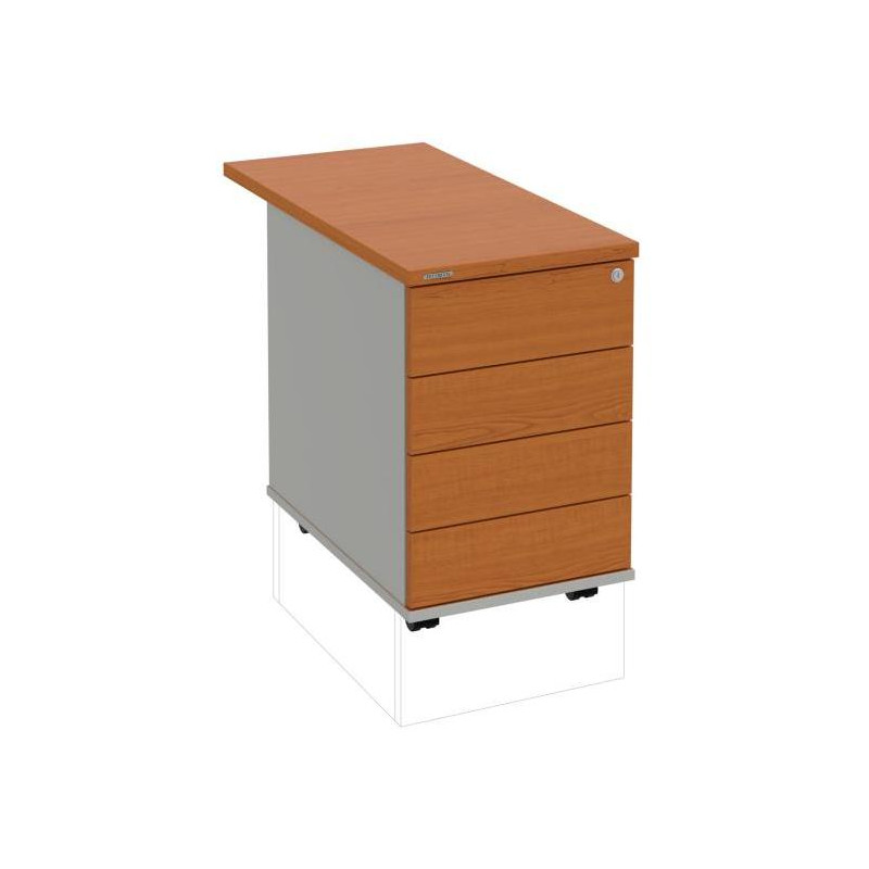 Kontajner Hobis, 40x60x80 cm, bezúchytkové otváranie, čerešňa/sivý