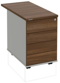 Kontajner Hobis, 40x60x80 cm, bezúchytkové otváranie, orech/sivý