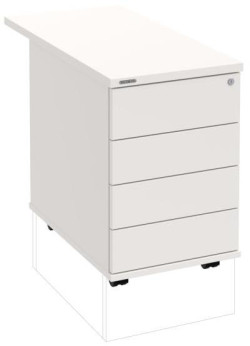 Kontajner Hobis, 40x60x80 cm, bezúchytkové otváranie, biely/biely