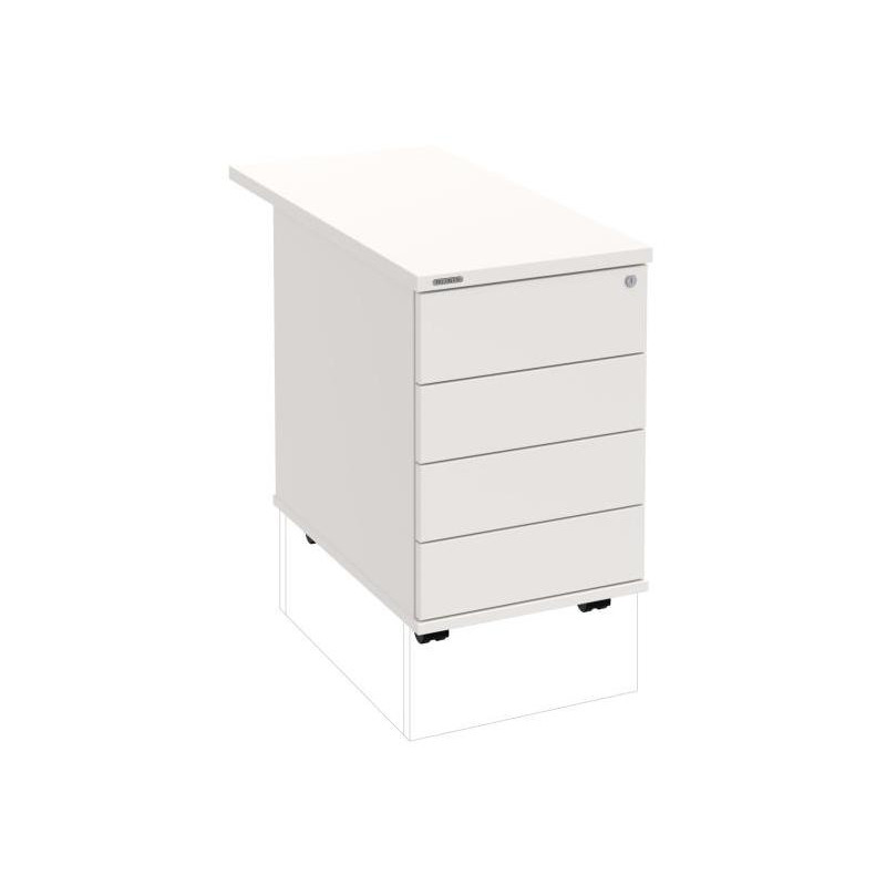 Kontajner Hobis, 40x60x80 cm, bezúchytkové otváranie, biely/biely