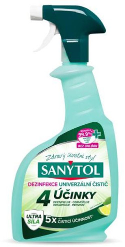 Sanytol univerzálny dezinfekčný čistič 4 účinky sprej 500 ml