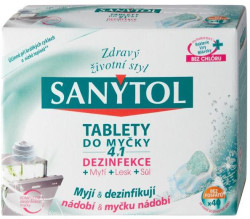 Sanytol tablety do umývačky riadu  4v1  40 ks