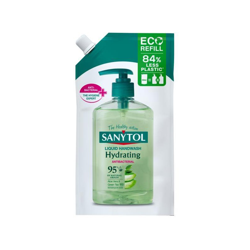 Sanytol tekuté mydlo dezinfekčné, hydratujúce, náhradná náplň, aloe vera, 500 ml