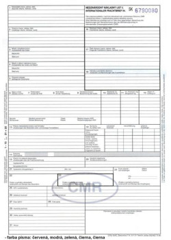 Tlačivo CMR 5-listov SK/DE