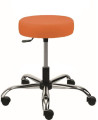 Zdravotnícka stolička NORA čalúnená, chróm, zdr. ekokoža KN0030 oranžová
