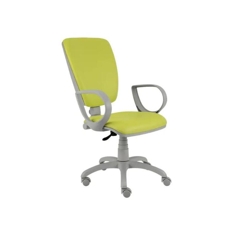 Zdravotnícka stolička Rianna, s podrúčkami, zdravot. ekokoža zelená KN0079