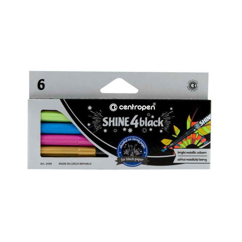 Sada metalických popisovačov Centropen 2590/6