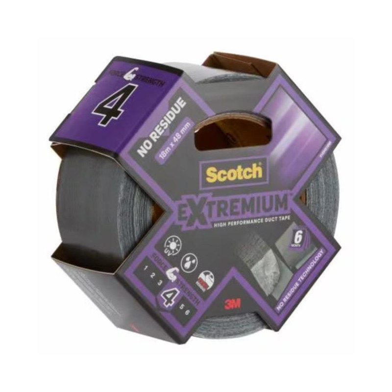 Opravná páska Scotch,Extremium, NO RESIDUE, vysokovýkonná,18,2m x 48mm Vysokoúčinná lepiaca páska Scotch® Extremium™ NO RESIDUE 