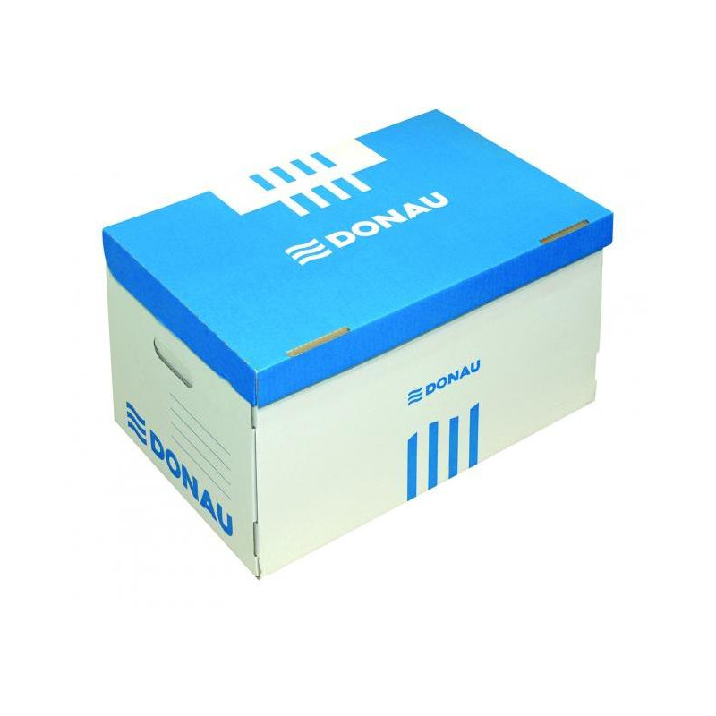 Archívna krabica s odnímateľným vekom DONAU modrá 545×363×317 mm