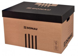 Archívna krabica s odnímateľným vekom DONAU hnedá 545×363×317 mm