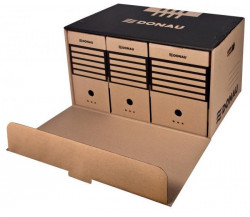 Archívna krabica s predným otváraním DONAU hnedá 555×360×315 mm