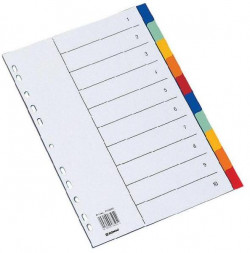 Plastový rozraďovač DONAU 10-dielny farebný