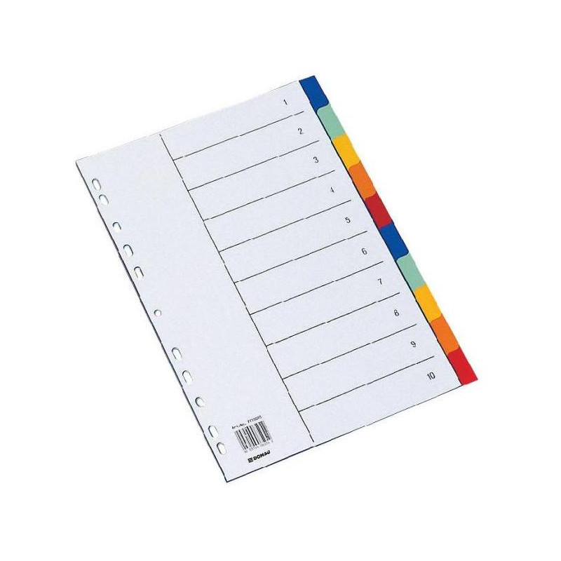 Plastový rozraďovač DONAU 10-dielny farebný