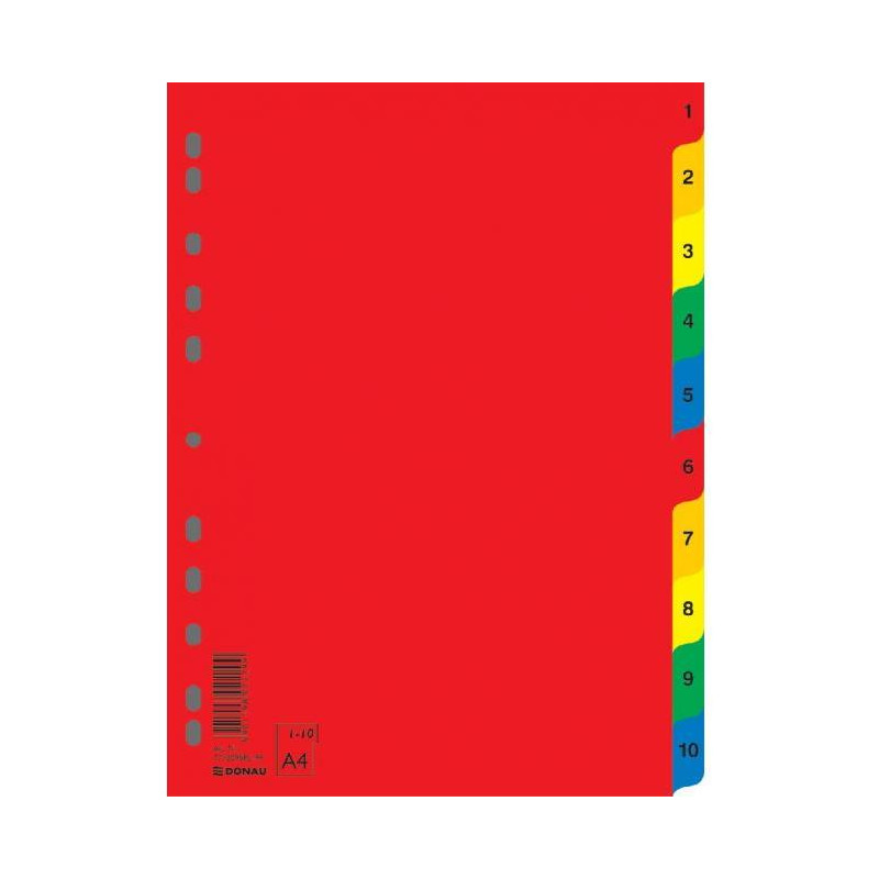 Plastový rozraďovač DONAU 1-10 farebný